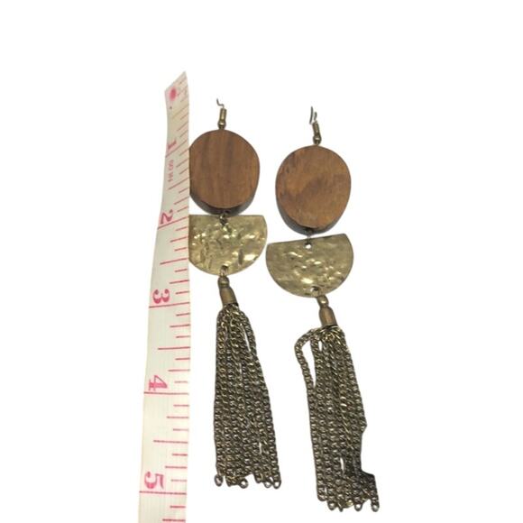 Handmade Abalone Statement Earrings - Picture 4 of 4